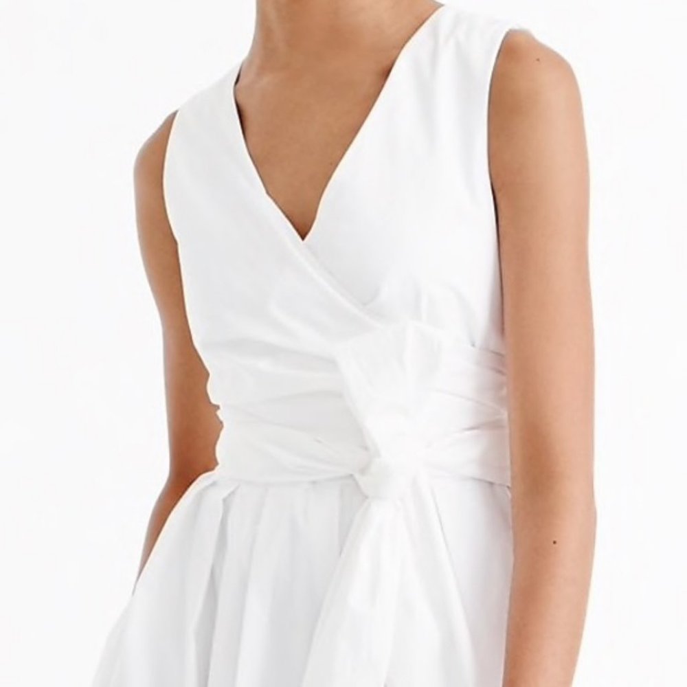 J. Crew White Wrap Dress w/Pockets